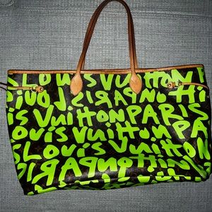 louis vuitton stephen sprouse neverfull GM neon green